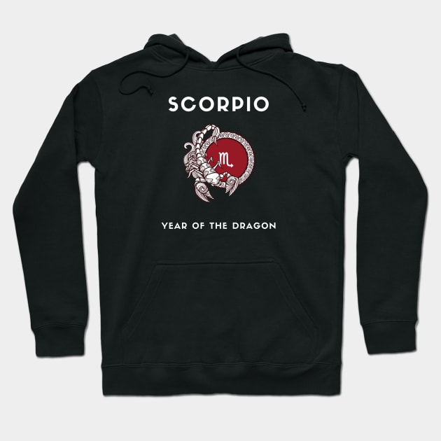 SCORPIO / Year of the DRAGON Hoodie by KadyMageInk